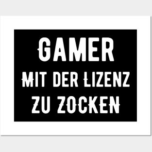 Gamer Mit Der Lizenz Zu Zocken Posters and Art